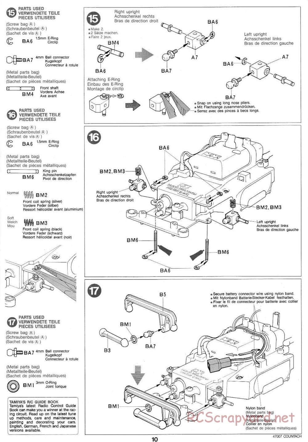 Tamiya - Tamtech - Lamborghini Countach 5000 Chassis - Manual - Page 10