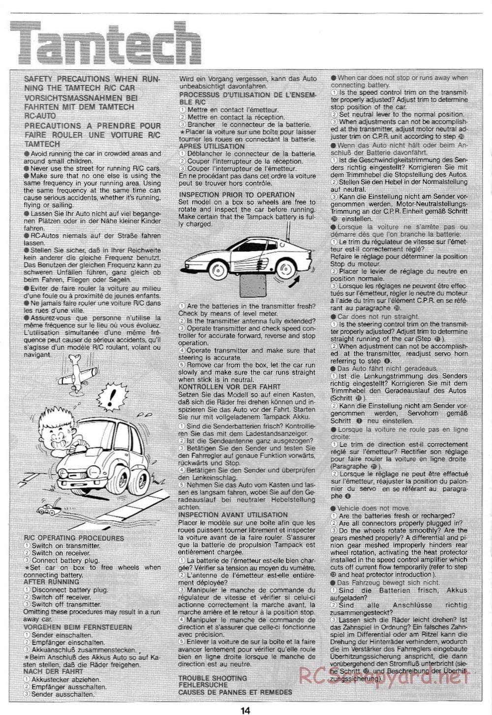 Tamiya - Tamtech - Lamborghini Countach 5000 Chassis - Manual - Page 14