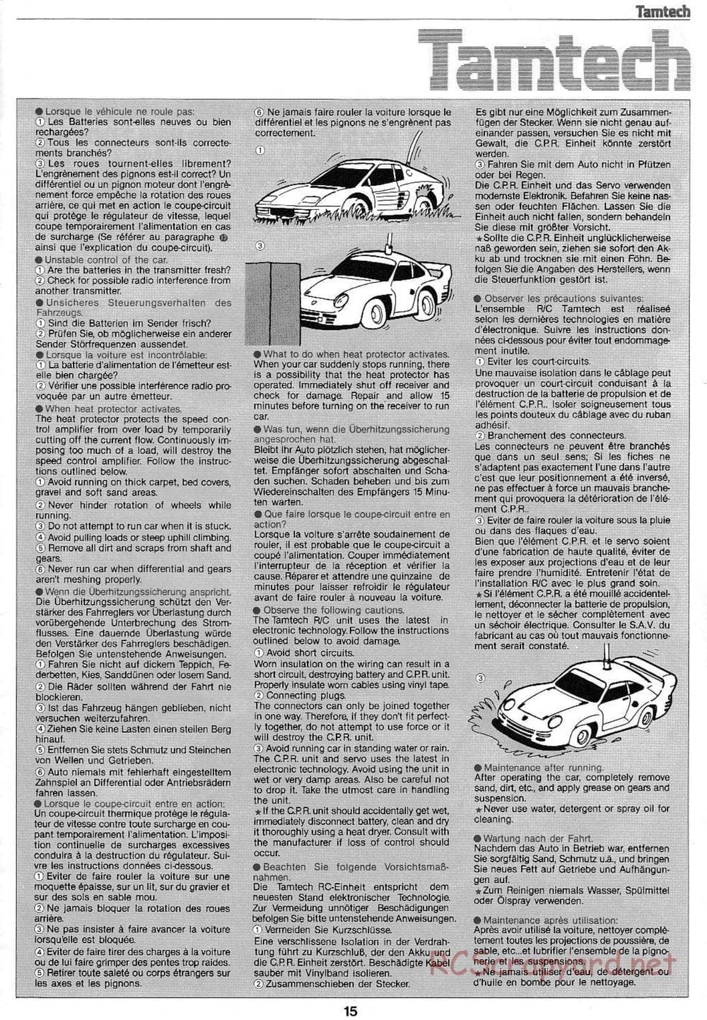 Tamiya - Tamtech - Lamborghini Countach 5000 Chassis - Manual - Page 15