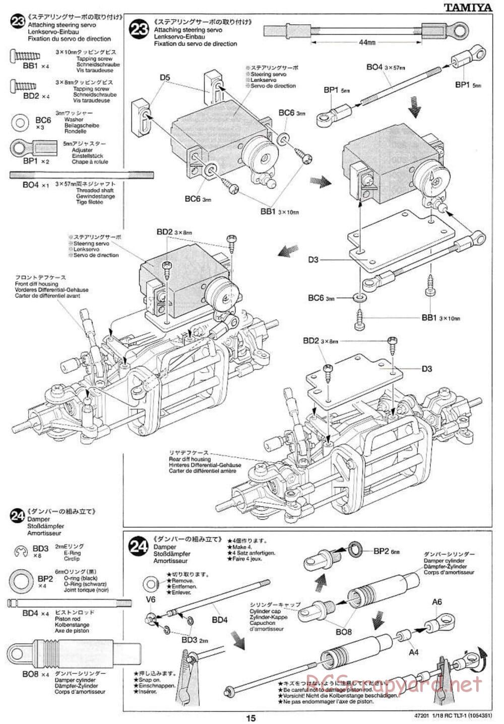 Tamiya - Rock Buster - TLT-1 Chassis - Manual - Page 15