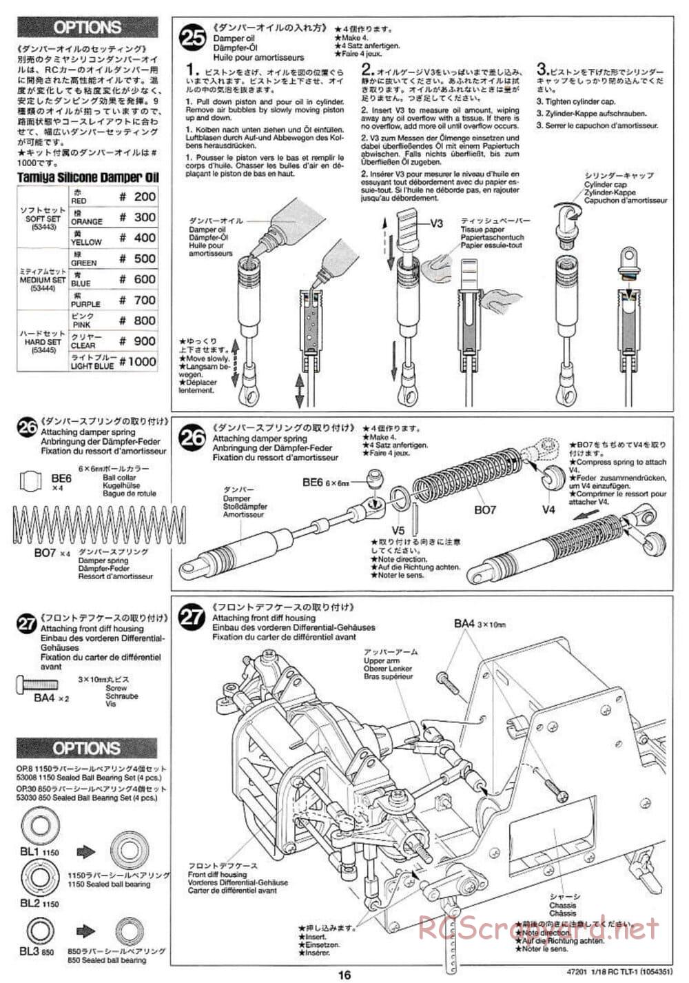 Tamiya - Rock Buster - TLT-1 Chassis - Manual - Page 16