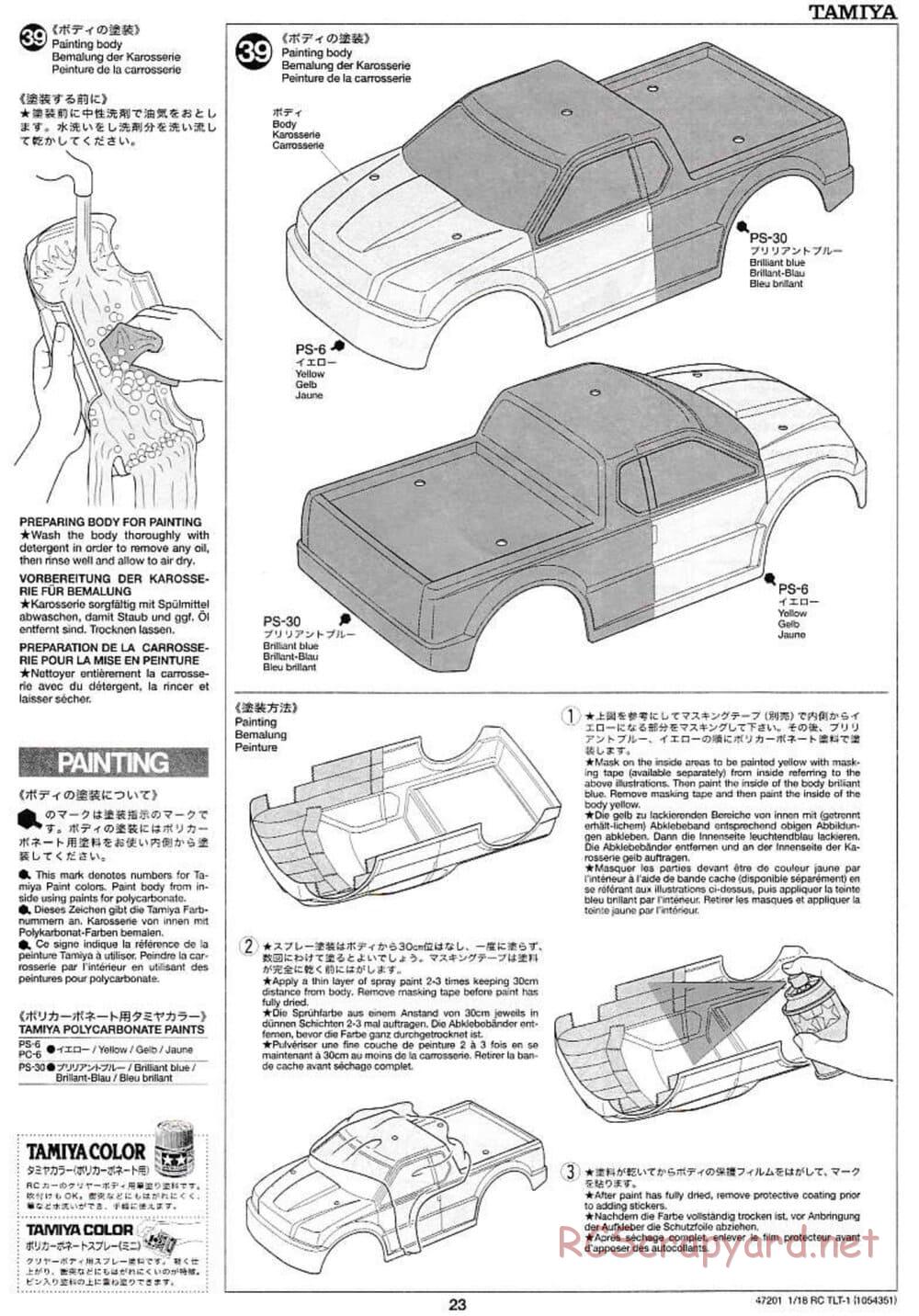 Tamiya - Rock Buster - TLT-1 Chassis - Manual - Page 23