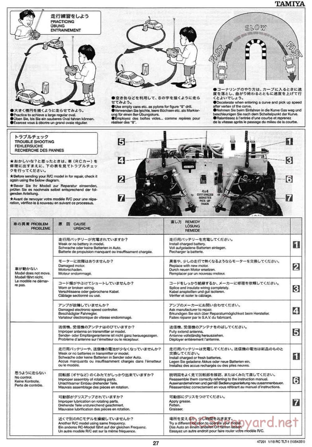 Tamiya - Rock Buster - TLT-1 Chassis - Manual - Page 27