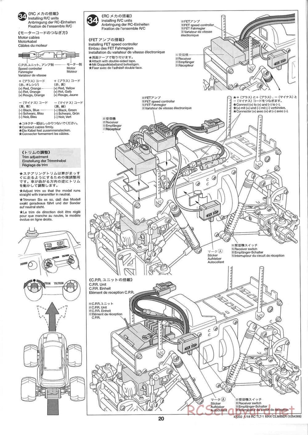 Tamiya - Max Climber - TLT-1 Chassis - Manual - Page 20