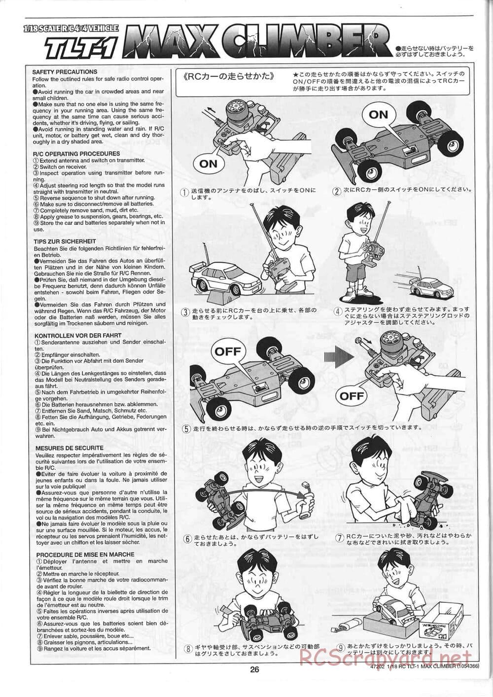 Tamiya - Max Climber - TLT-1 Chassis - Manual - Page 26