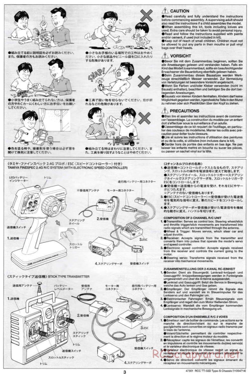 Tamiya - TT-02D Type-S Chassis - Manual - Page 3