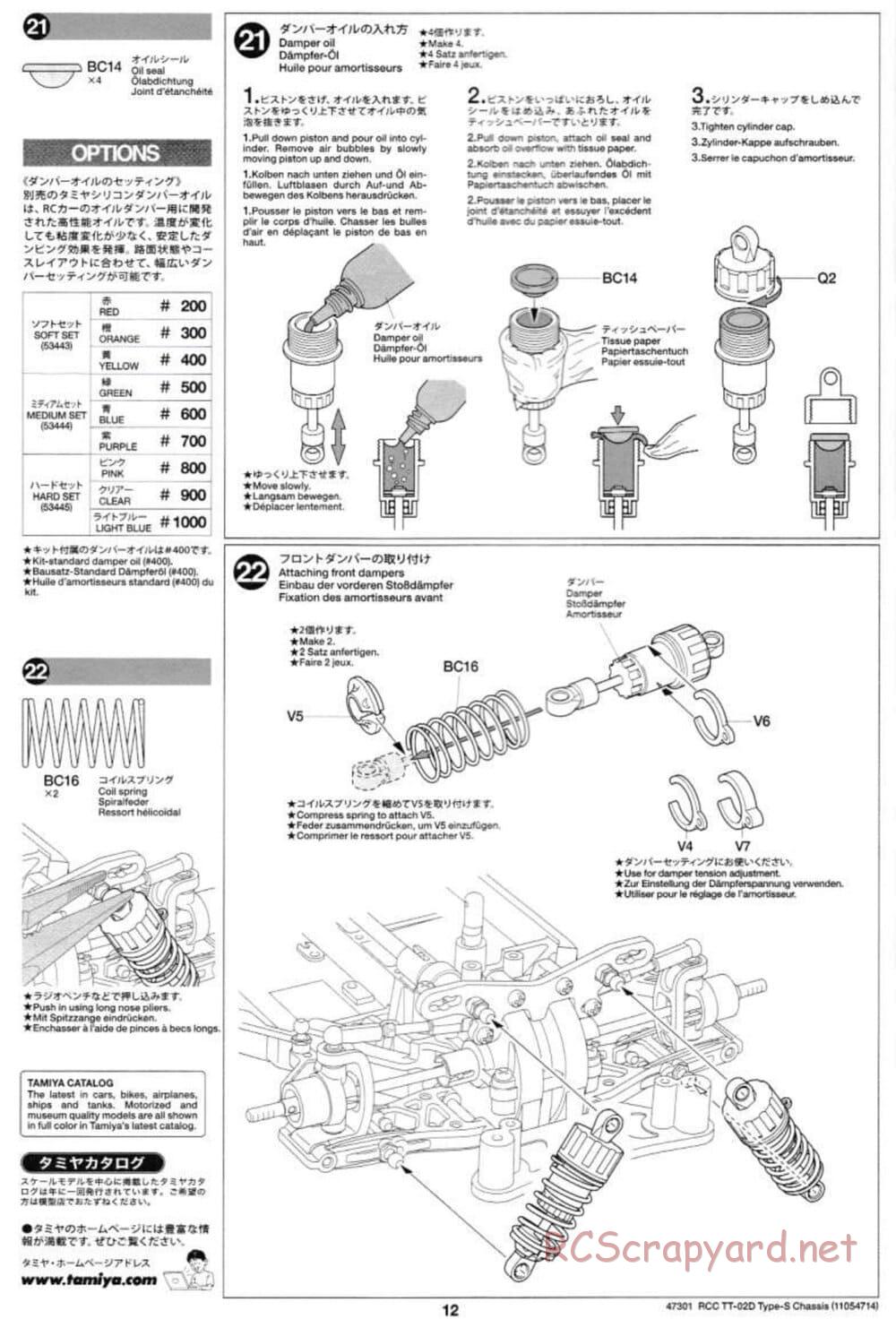 Tamiya - TT-02D Type-S Chassis - Manual - Page 12