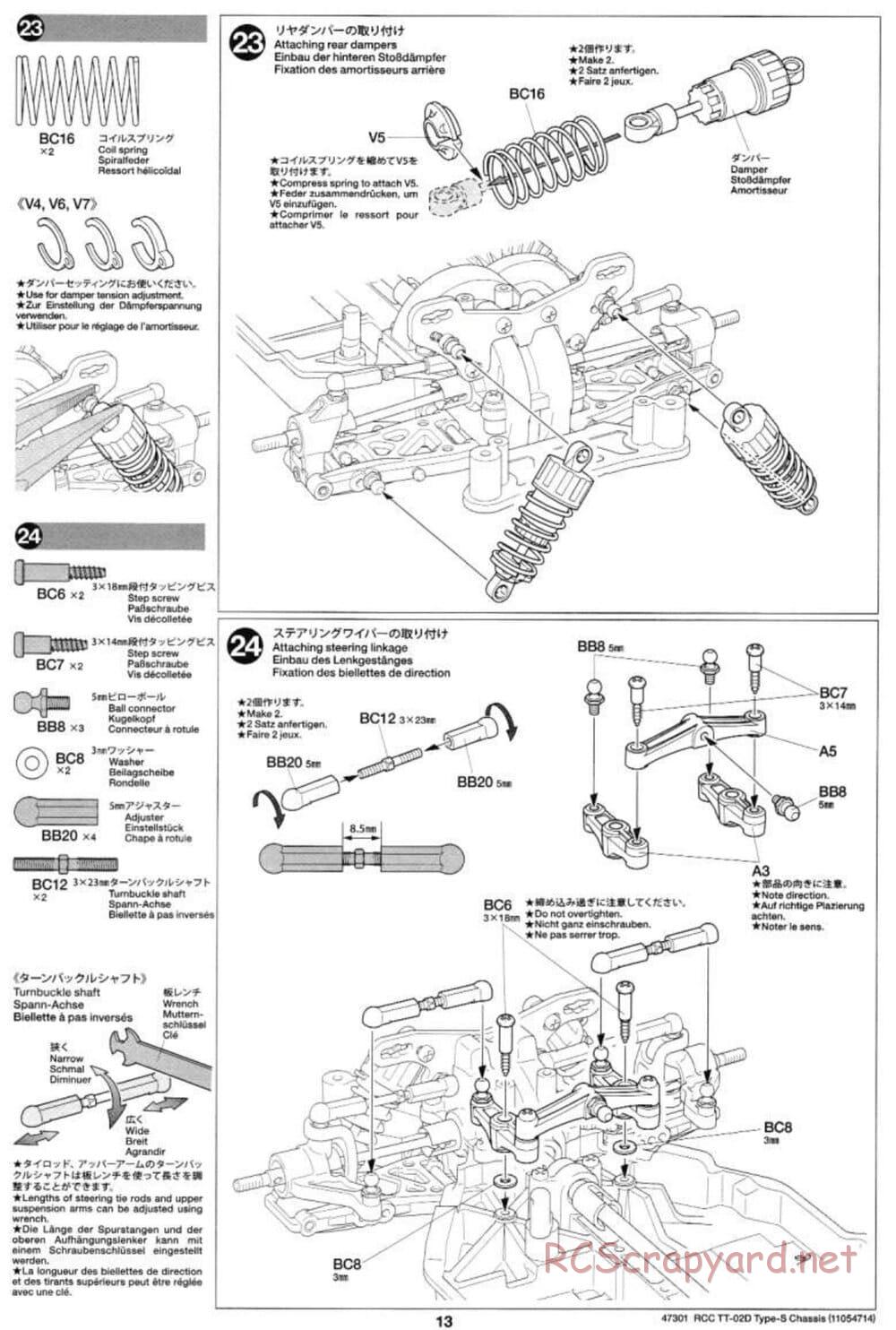 Tamiya - TT-02D Type-S Chassis - Manual - Page 13