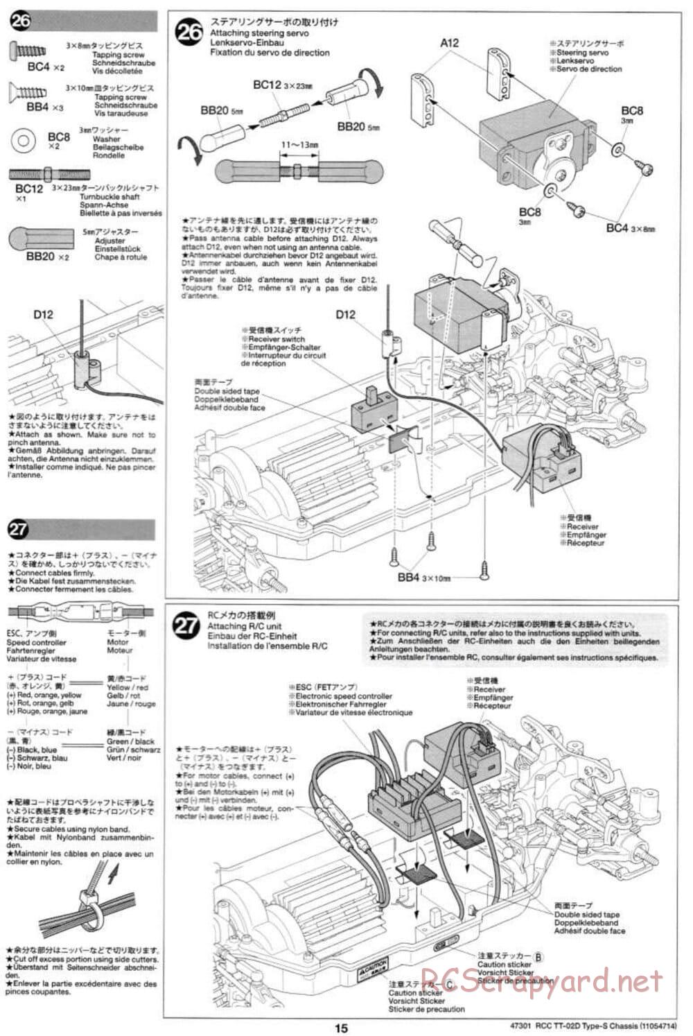 Tamiya - TT-02D Type-S Chassis - Manual - Page 15