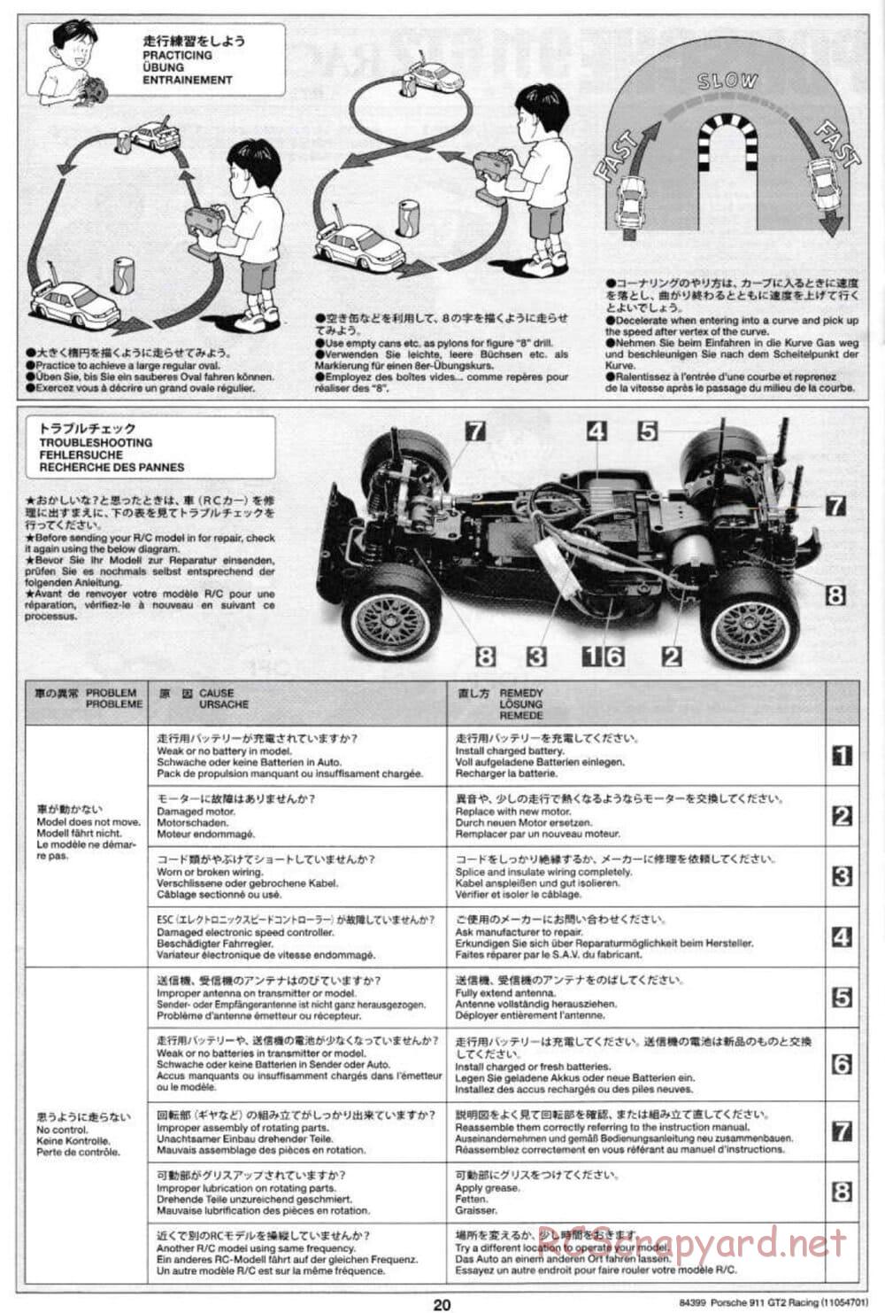 Tamiya - Porsche 911 GT2 Racing - TA02SW Chassis - Manual - Page 20