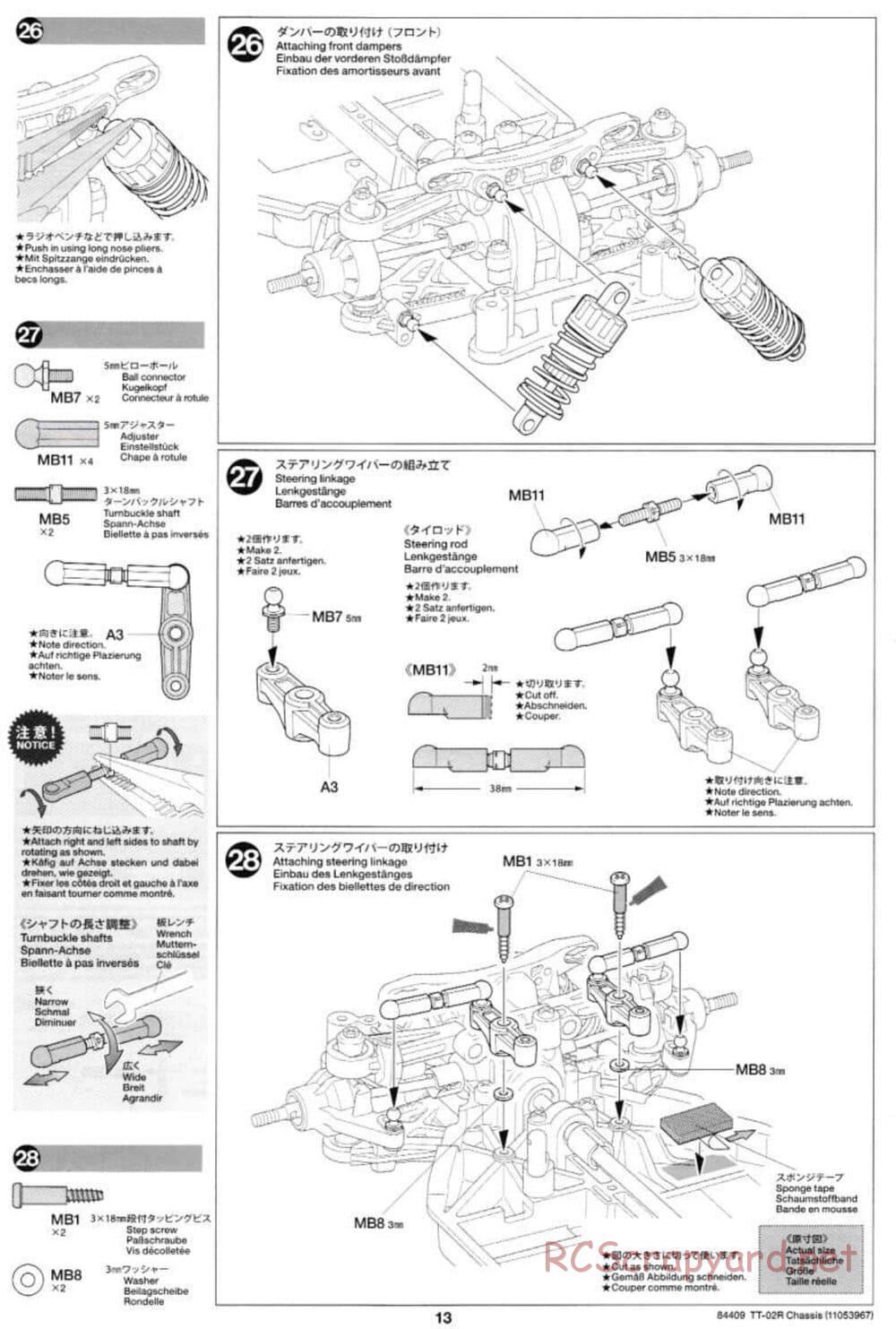 Tamiya - TT-02R Chassis - Manual - Page 13