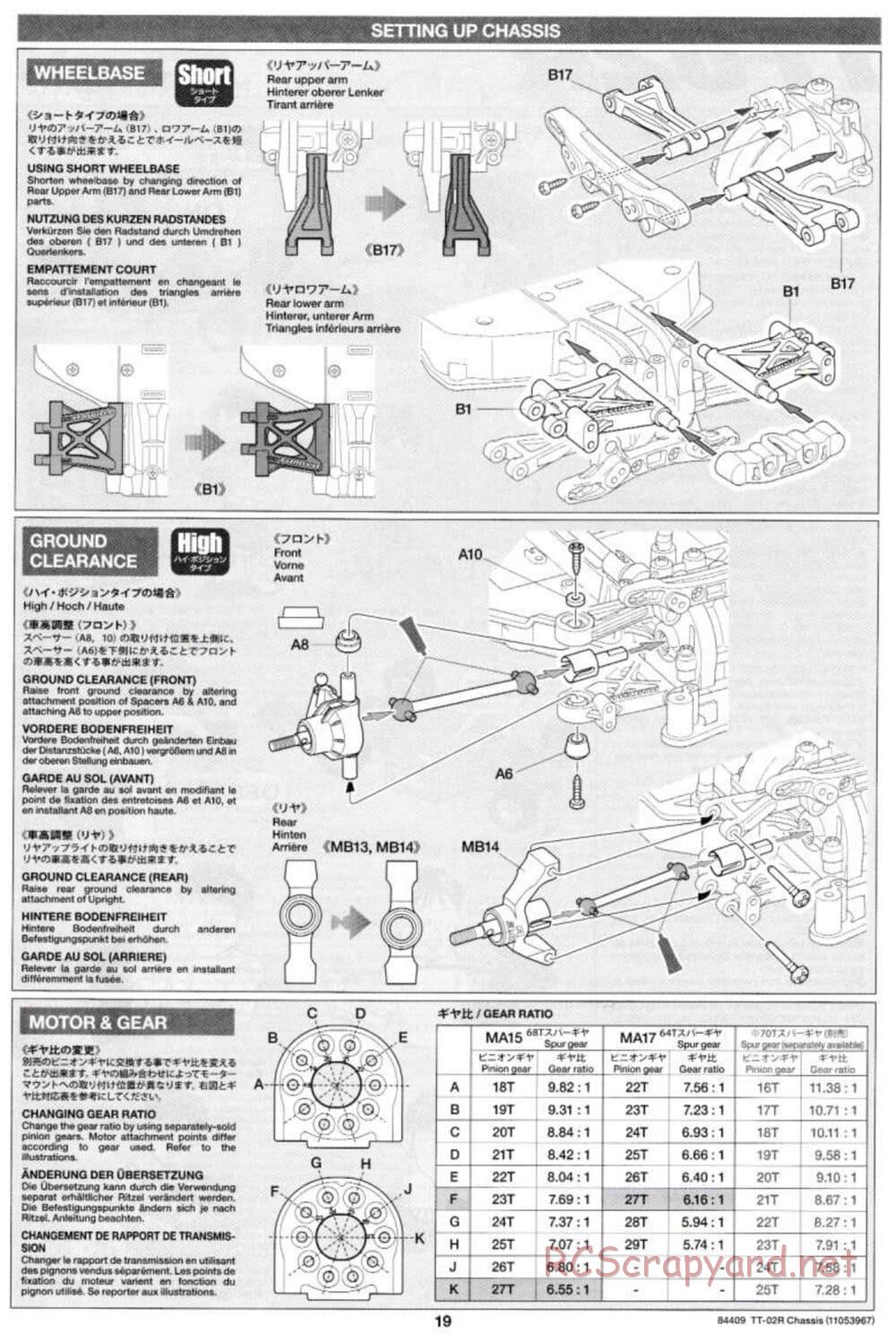 Tamiya - TT-02R Chassis - Manual - Page 19