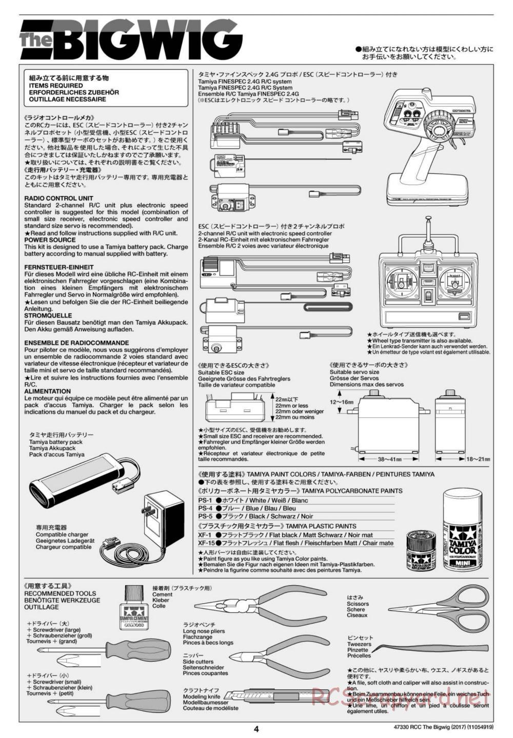 Tamiya - The Bigwig 2017 Chassis - Manual - Page 4