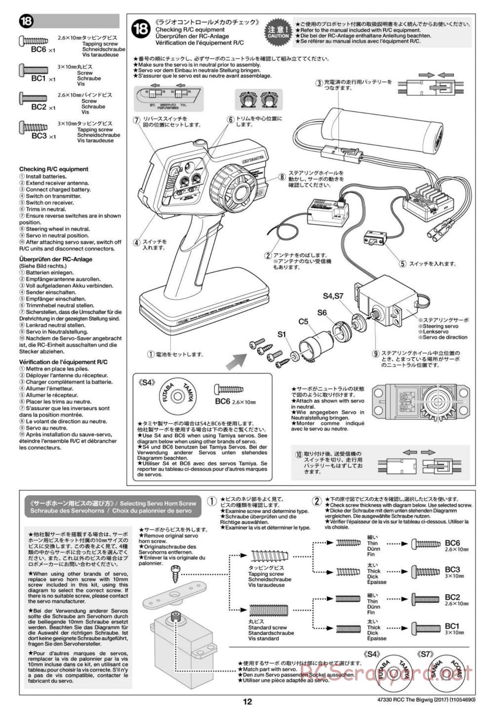 Tamiya - The Bigwig 2017 Chassis - Manual - Page 12