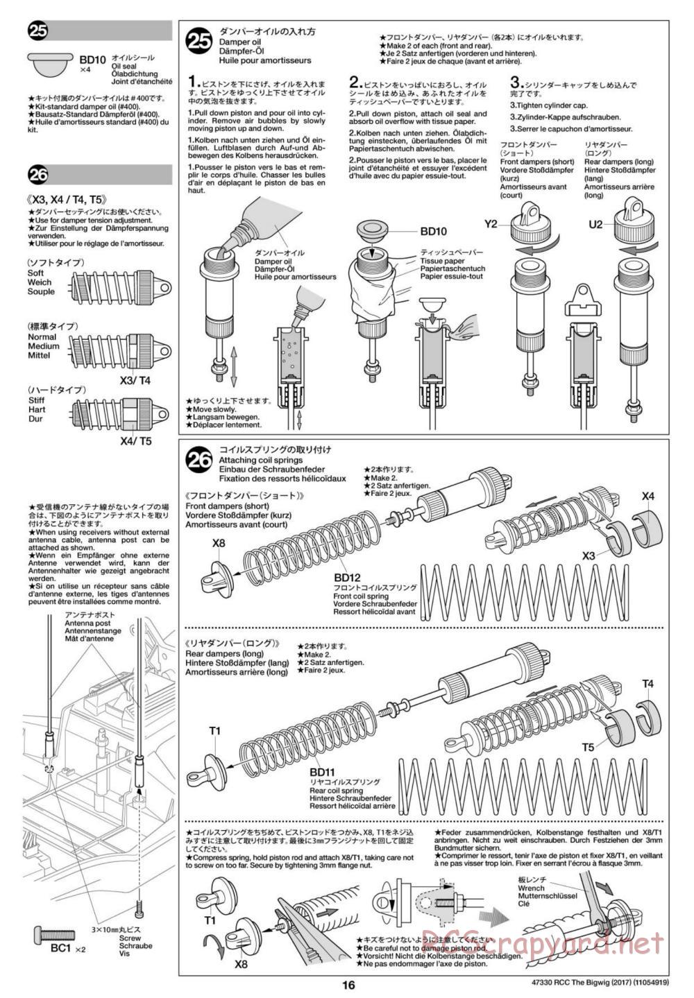 Tamiya - The Bigwig 2017 Chassis - Manual - Page 16