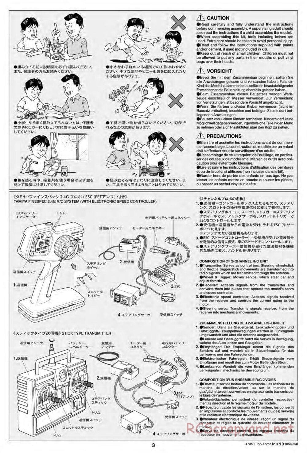 Tamiya - Top Force 2017 - DF-01 Chassis - Manual - Page 3