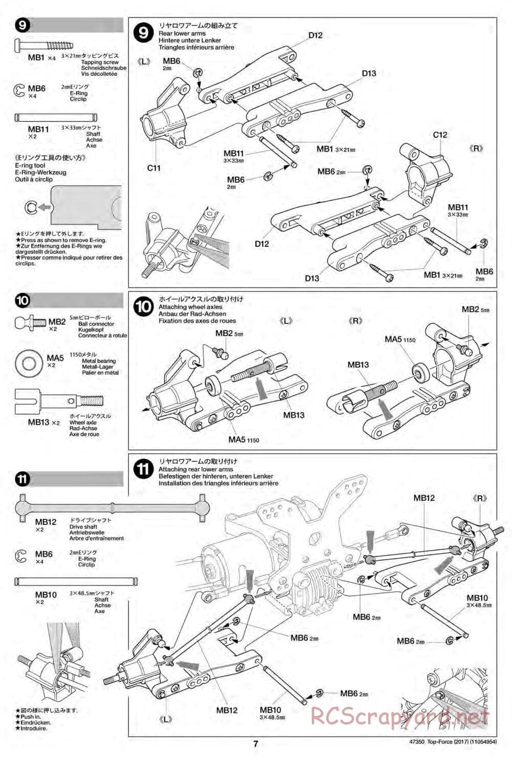 Tamiya - Top Force 2017 - DF-01 Chassis - Manual - Page 7