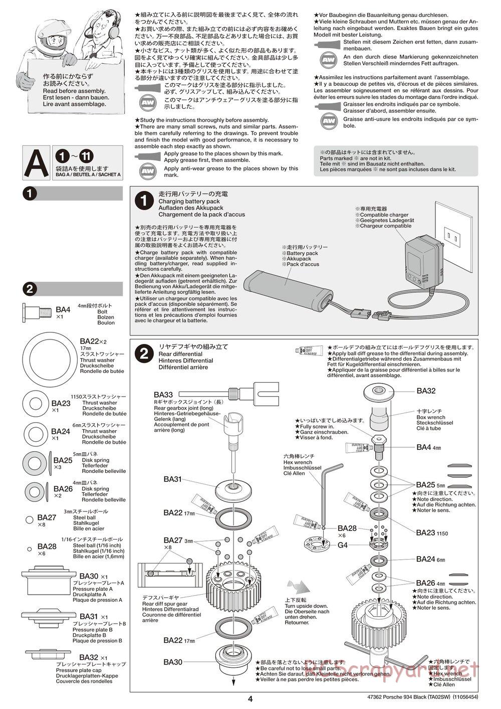 Tamiya - TT-02 White Special Chassis - Manual - Page 4