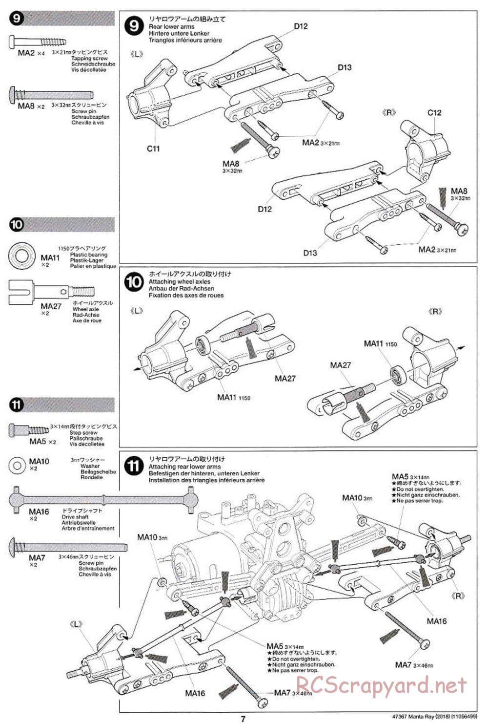 Tamiya - Manta Ray 2018 - DF-01 Chassis - Manual - Page 7