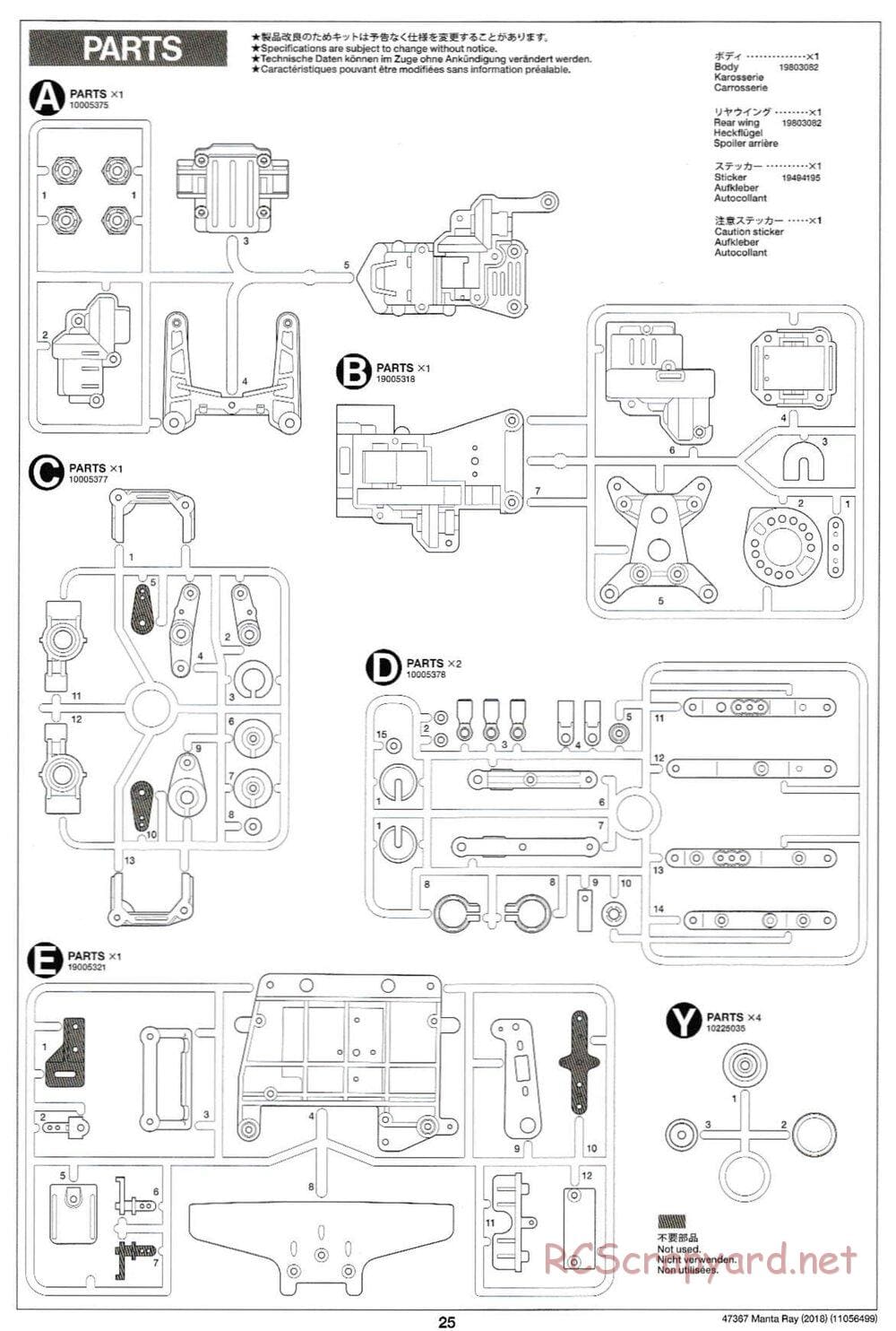 Tamiya - Manta Ray 2018 - DF-01 Chassis - Manual - Page 25