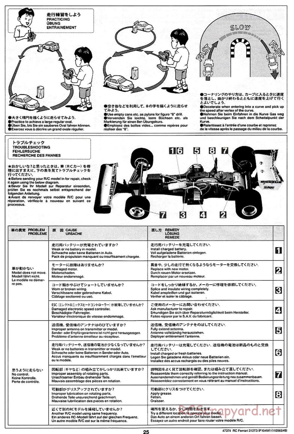 Tamiya - Ferrari 312T3 - F104W Chassis - Manual - Page 25
