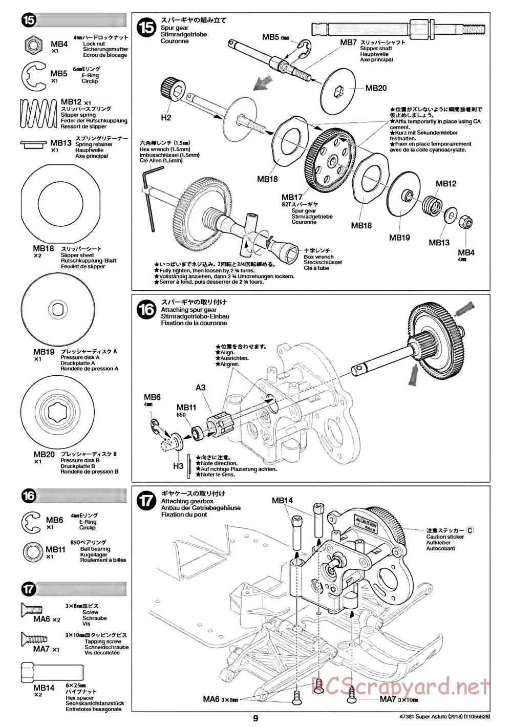 Tamiya - Super Astute (2018) Chassis - Manual - Page 9