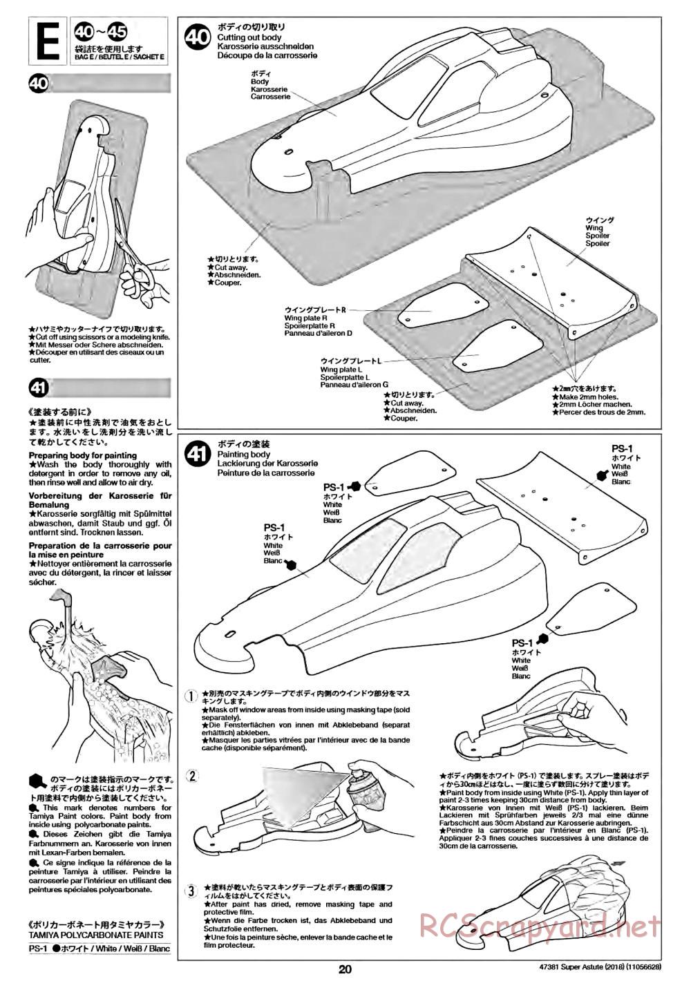 Tamiya - Super Astute (2018) Chassis - Manual - Page 20