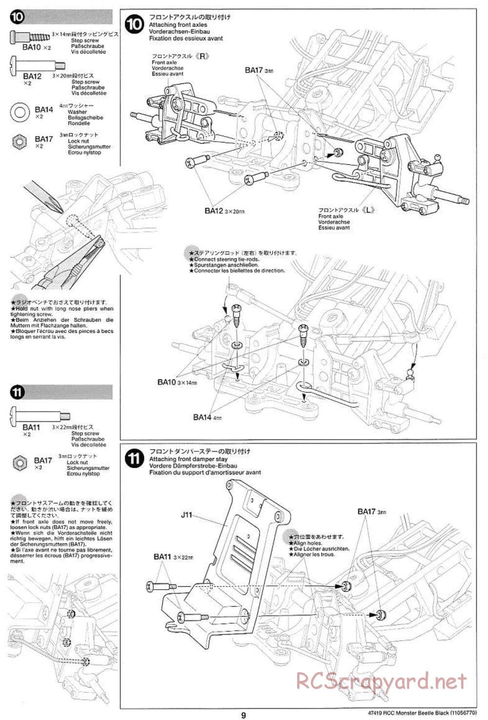 Tamiya - Monster Beetle Black Edition - ORV Chassis - Manual - Page 9