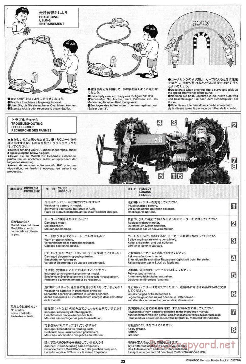 Tamiya - Monster Beetle Black Edition - ORV Chassis - Manual - Page 23