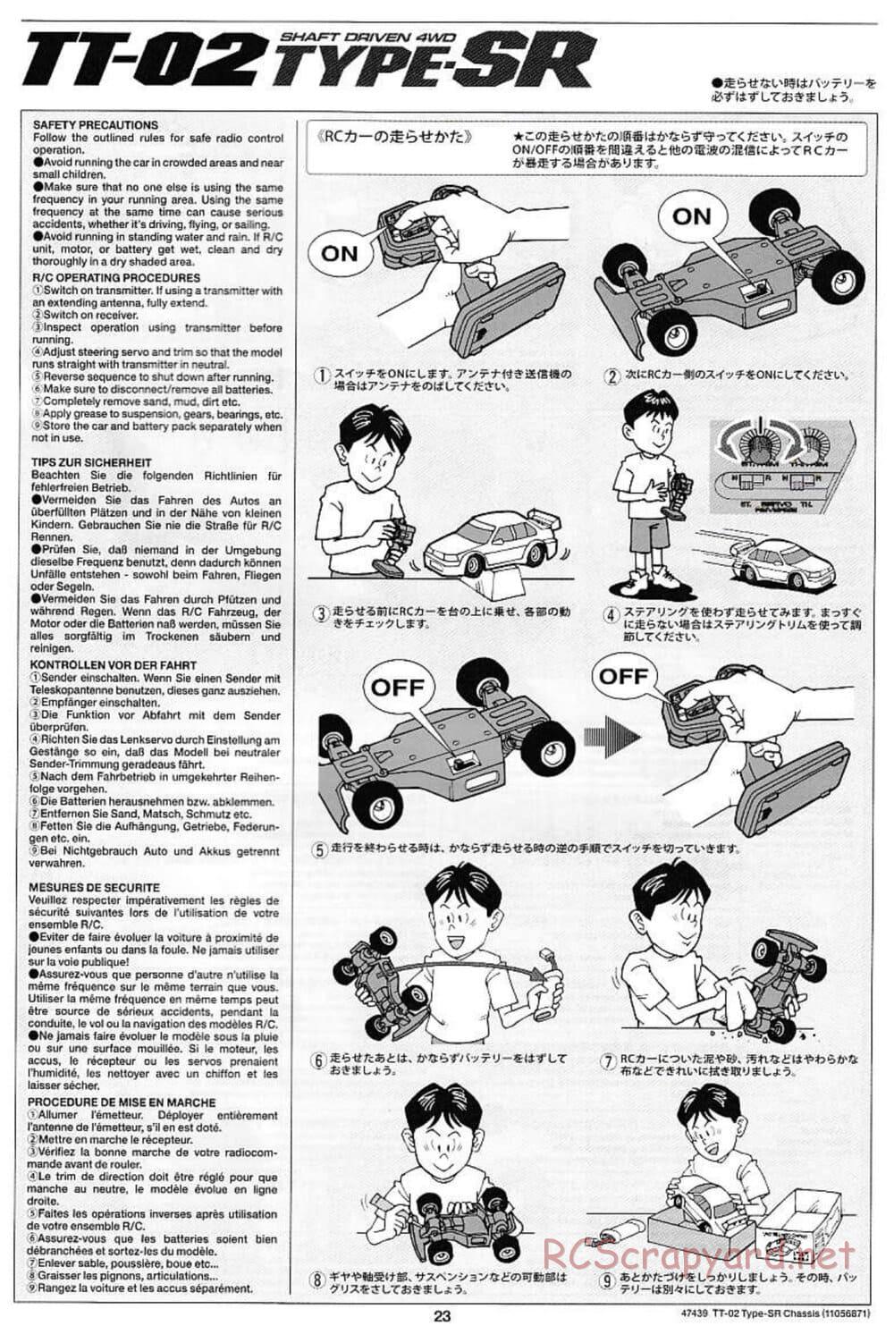 Tamiya - TT-02 Type-SR Chassis - Manual - Page 23