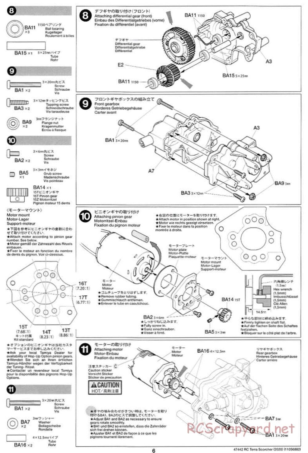 Tamiya - Terra Scorcher 2020 Chassis - Manual - Page 6