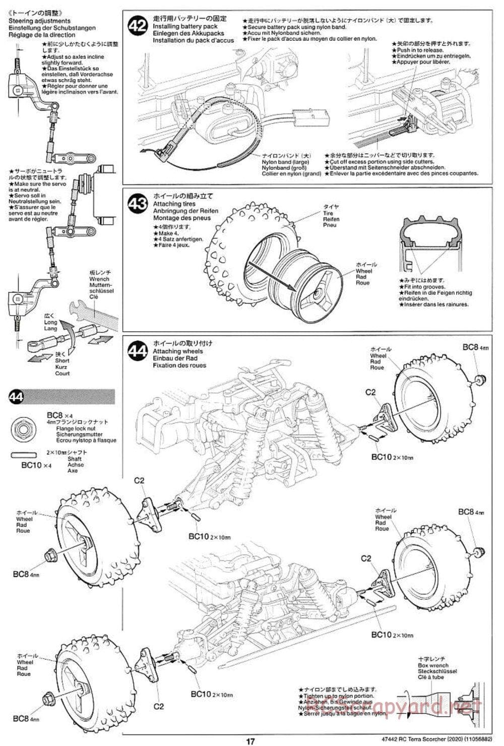 Tamiya - Terra Scorcher 2020 Chassis - Manual - Page 17