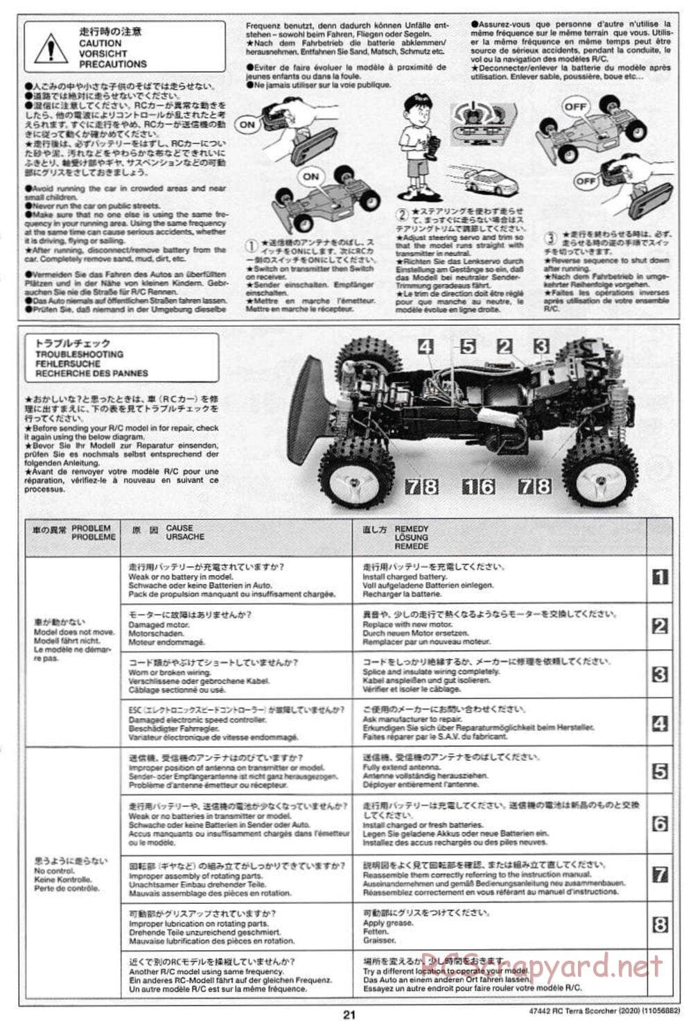 Tamiya - Terra Scorcher 2020 Chassis - Manual - Page 21
