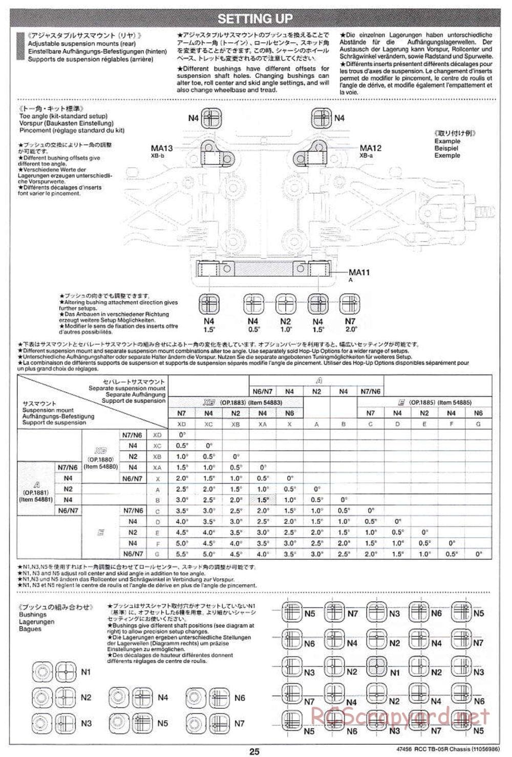 Tamiya - TB-05R Chassis - Manual - Page 25