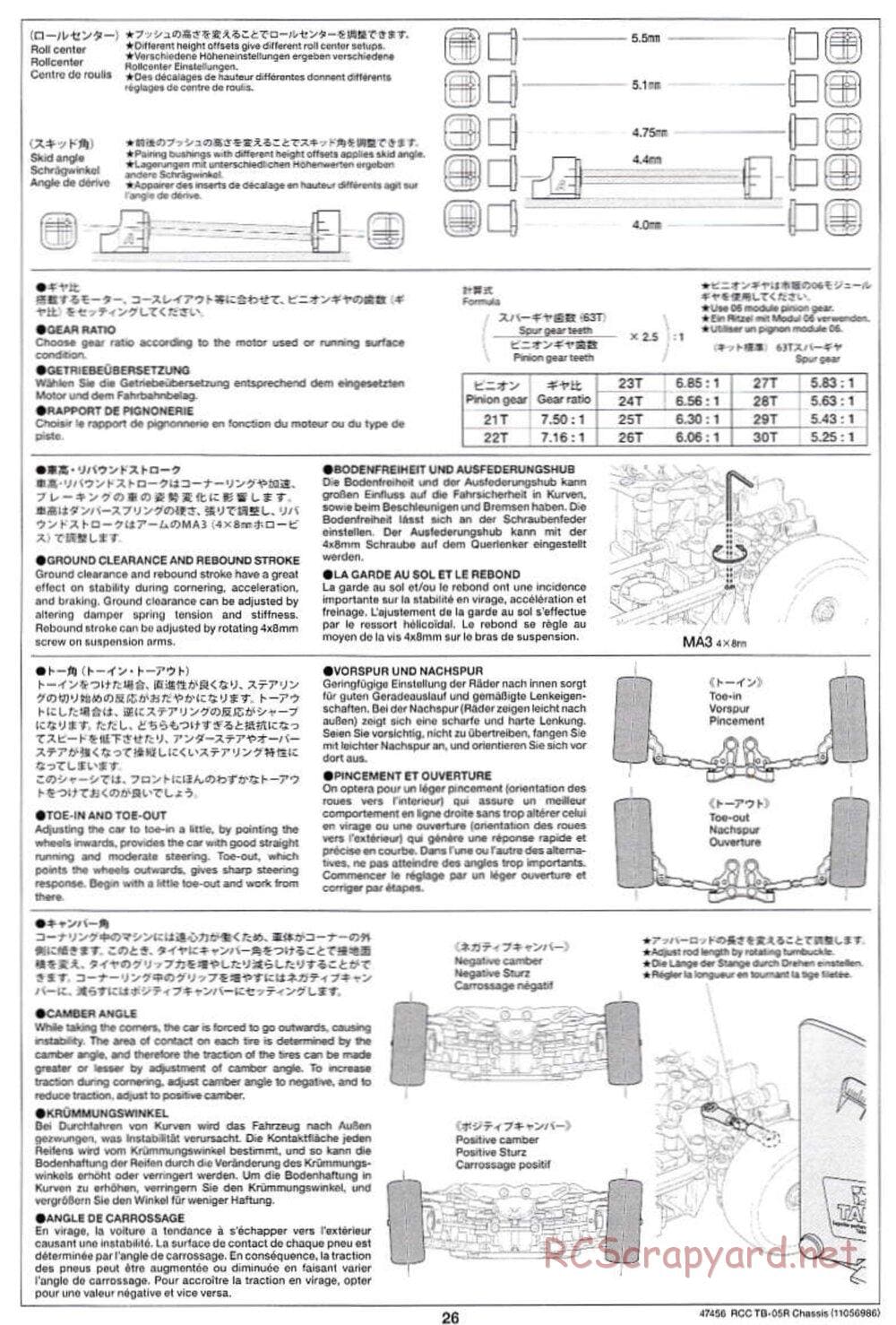 Tamiya - TB-05R Chassis - Manual - Page 26