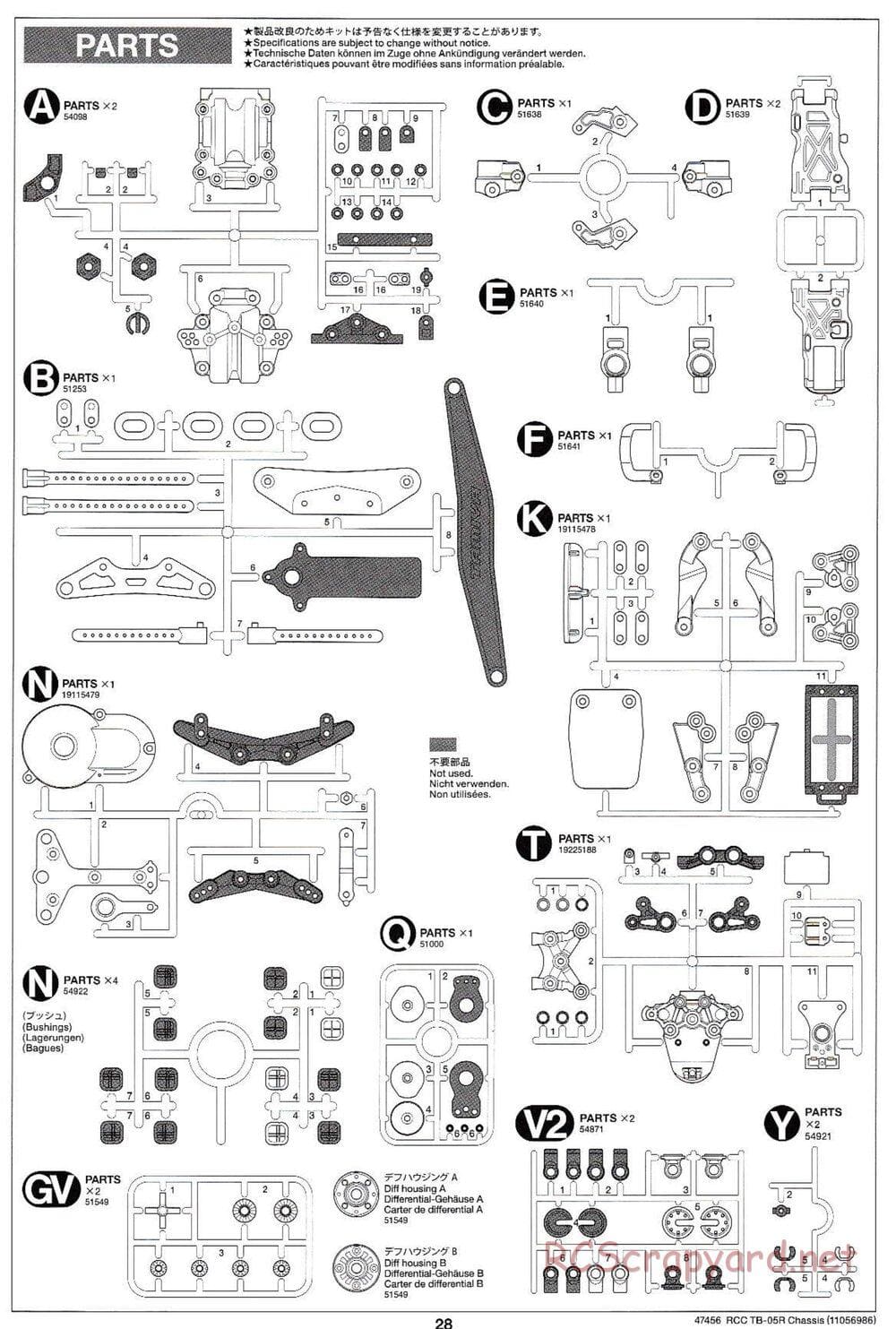 Tamiya - TB-05R Chassis - Manual - Page 28