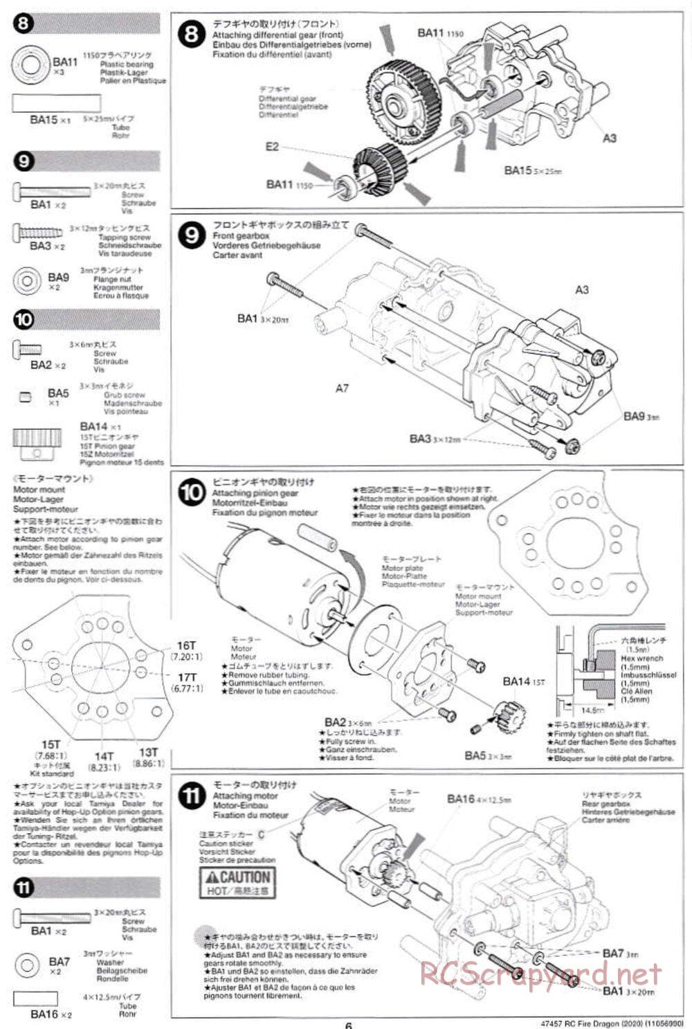 Tamiya - Fire Dragon (2020) Chassis - Manual - Page 6