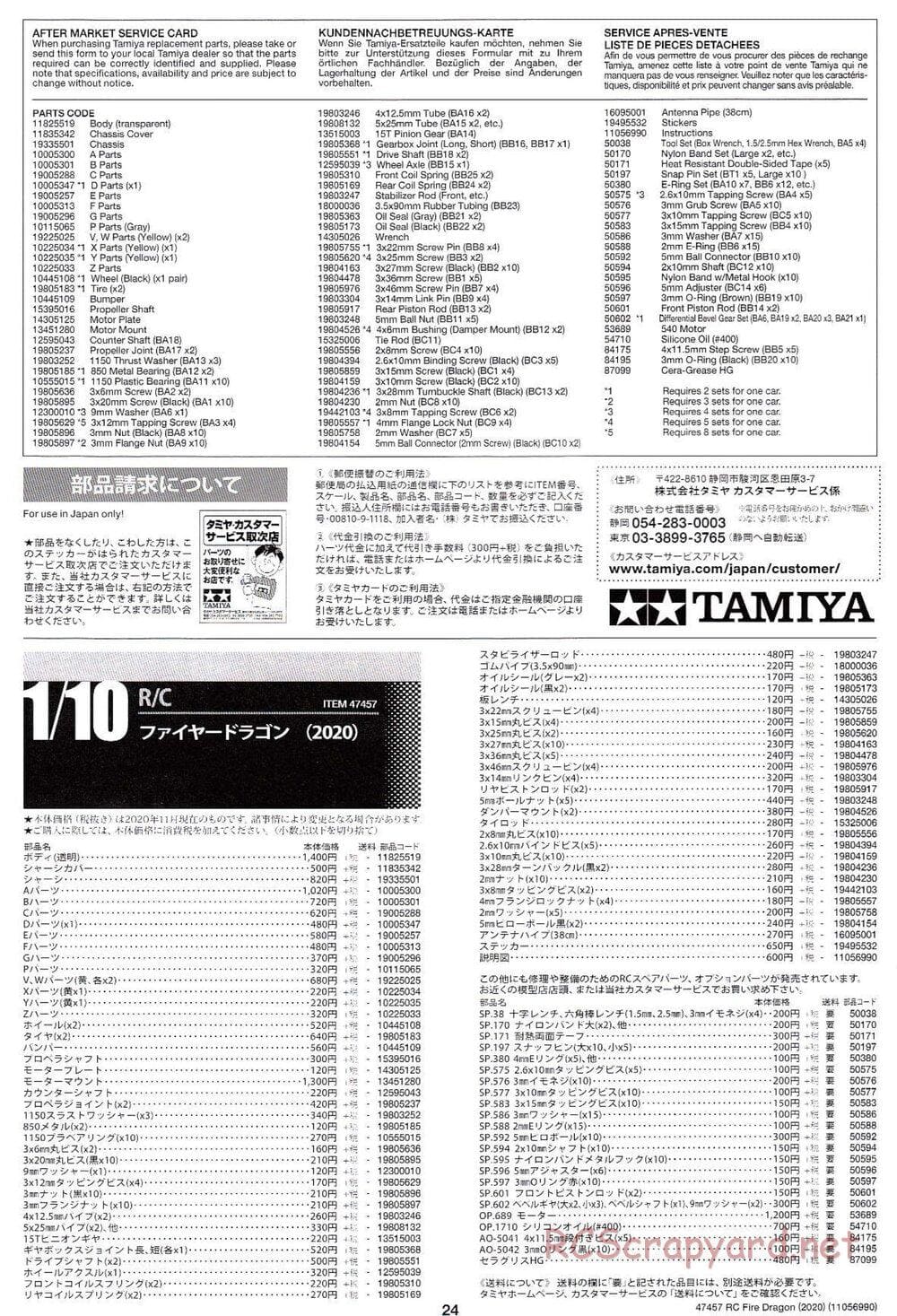 Tamiya - Fire Dragon (2020) Chassis - Manual - Page 24