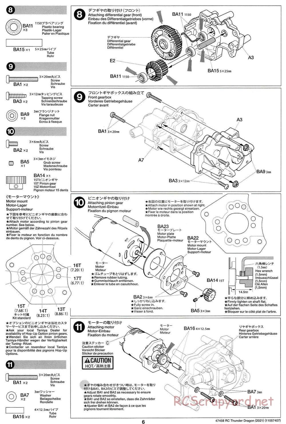 Tamiya - Thunder Dragon (2021) Chassis - Manual - Page 6