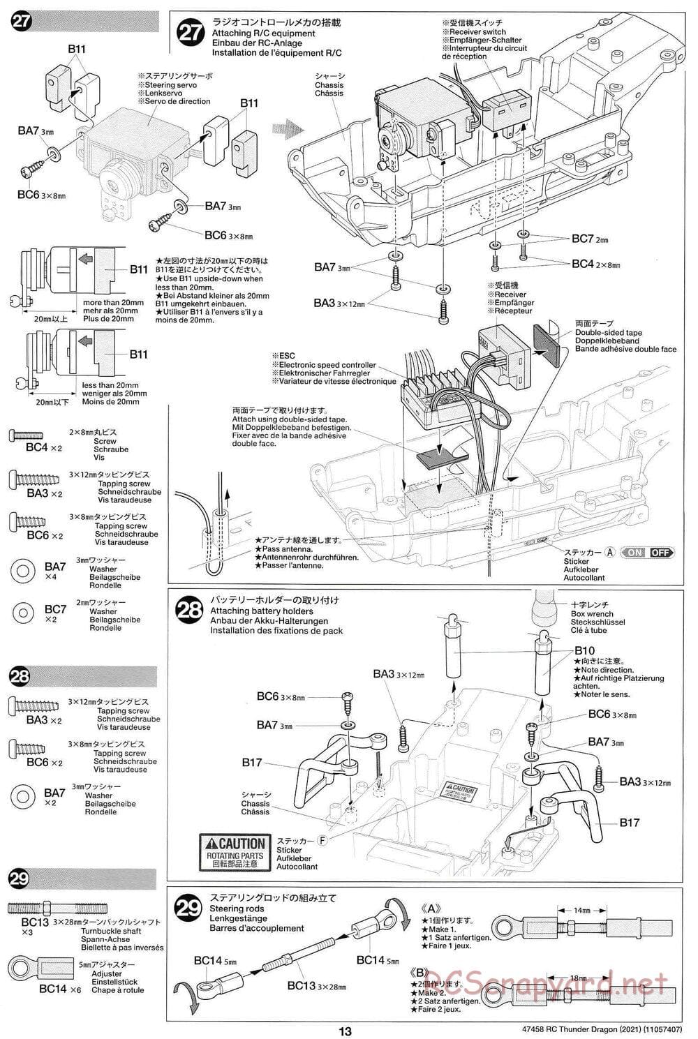 Tamiya - Thunder Dragon (2021) Chassis - Manual - Page 13