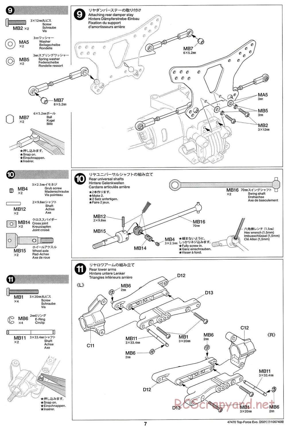 Tamiya - Top Force Evo 2021 - DF-01 Chassis - Manual - Page 7