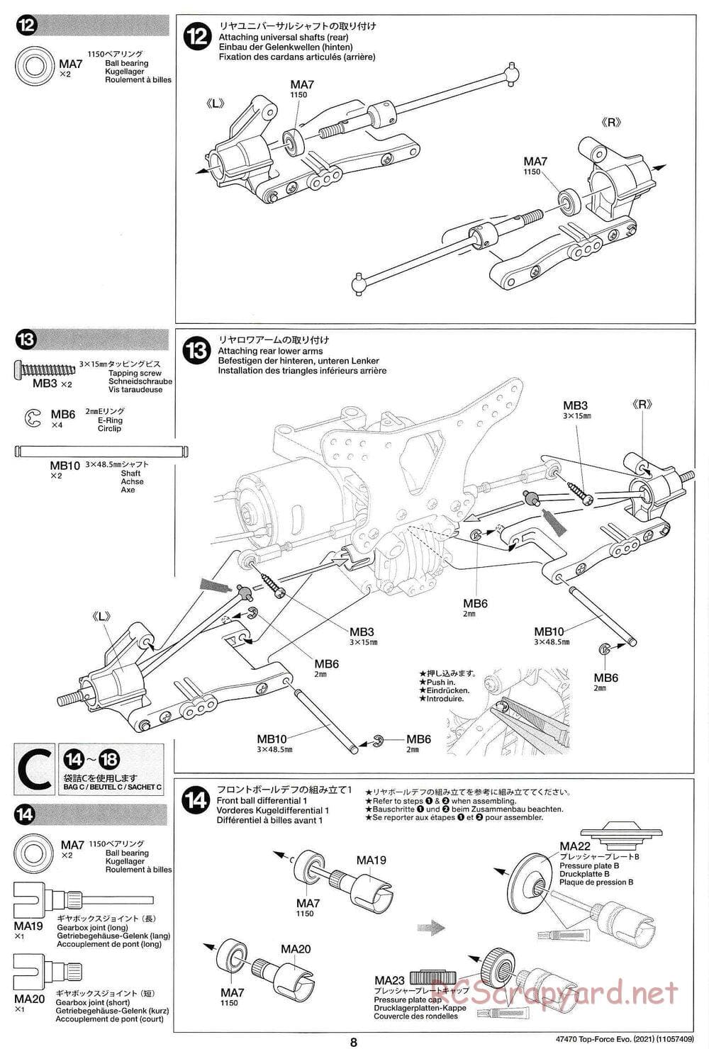 Tamiya - Top Force Evo 2021 - DF-01 Chassis - Manual - Page 8