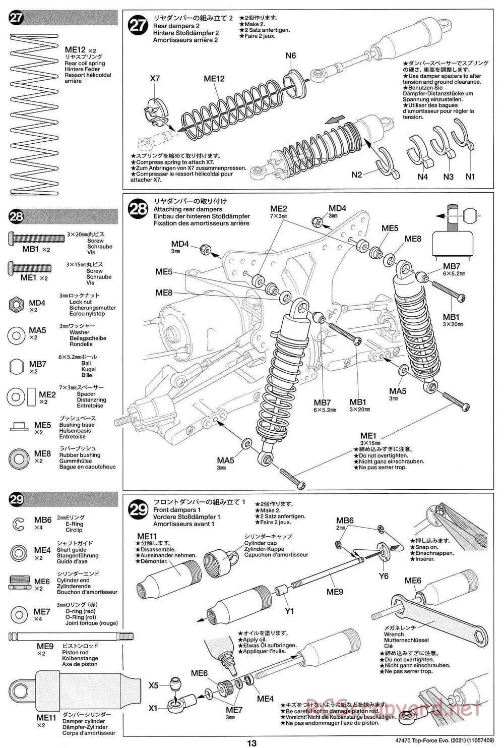 Tamiya - Top Force Evo 2021 - DF-01 Chassis - Manual - Page 13