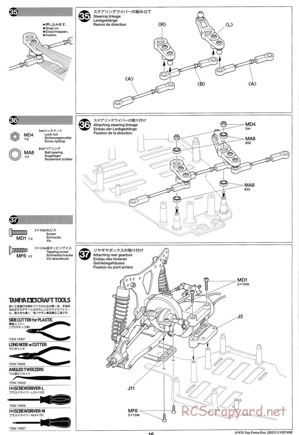 Tamiya - Top Force Evo 2021 - DF-01 Chassis - Manual - Page 16
