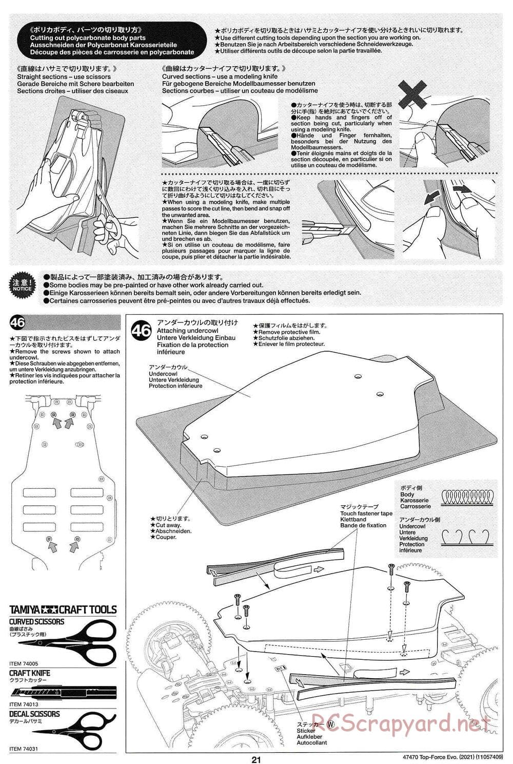 Tamiya - Top Force Evo 2021 - DF-01 Chassis - Manual - Page 21