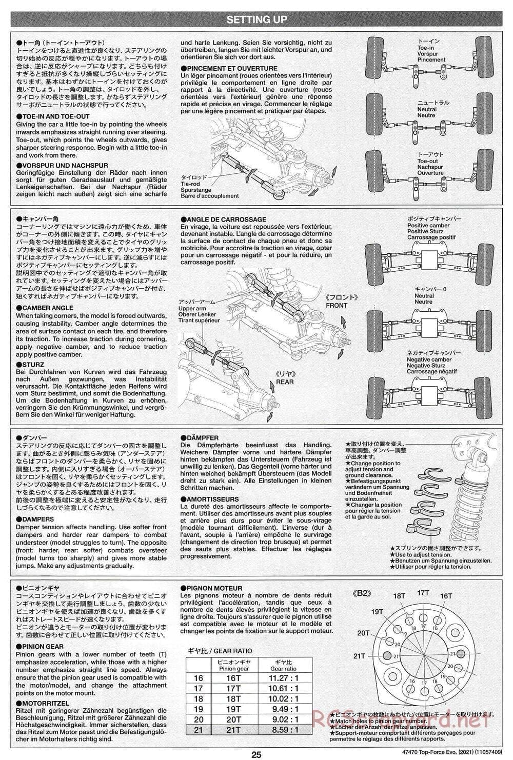 Tamiya - Top Force Evo 2021 - DF-01 Chassis - Manual - Page 25