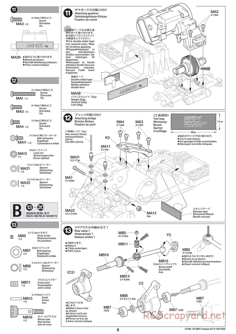 Tamiya - M-08R Chassis - Manual - Page 8