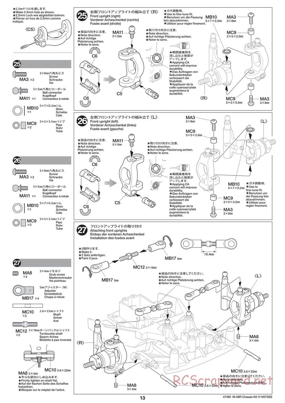 Tamiya - M-08R Chassis - Manual - Page 13