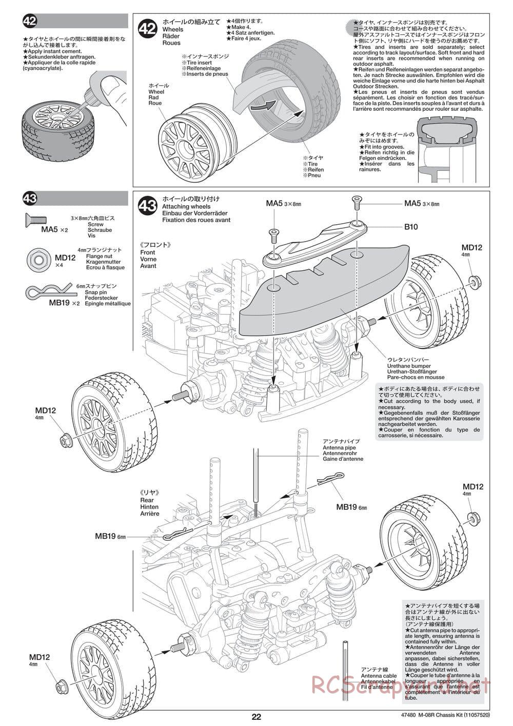 Tamiya - M-08R Chassis - Manual - Page 22