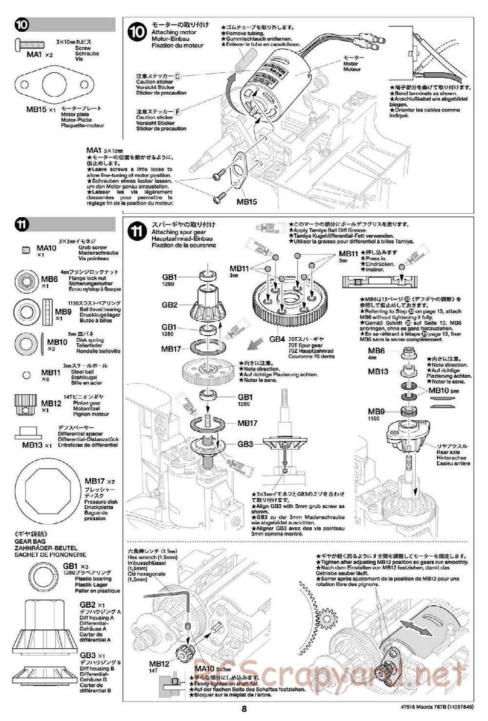 Tamiya - Mazda 787B - Group-C Chassis - Manual - Page 8